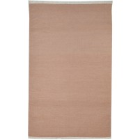 Modern Dhurrie Wool Pink 5' x 8' Rug