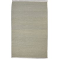 Modern Dhurrie Wool grey 5' x 8' Rug