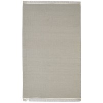 Modern Dhurrie Wool Grey 4' x 6' Rug