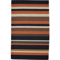 Modern Hand Tufted Wool Rust 5' x 8' Rug