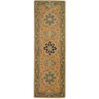 Traditional-Persian/Oriental Hand Tufted Wool Rust 2' x 7' Rug