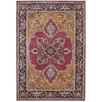 Traditional-Persian/Oriental Hand Tufted Wool Gold 6' x 9' Rug