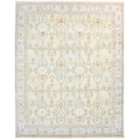 Traditional-Persian/Oriental Hand Knotted Wool Lime 8' x 10' Rug
