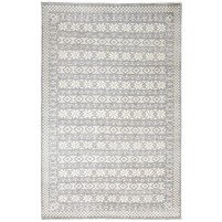 Modern Hand Knotted Wool Brown 5' x 8' Rug