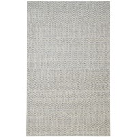 Modern Hand Woven Wool Grey 5' x 8' Rug