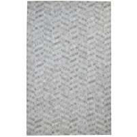 Modern Hand Woven Cotton Grey 5' x 8' Rug