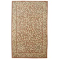Traditional-Persian/Oriental Hand Tufted Wool / Silk Red 5' x 8' Rug
