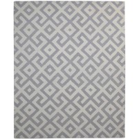 Modern Hand Tufted Wool Grey 8' x 10' Rug