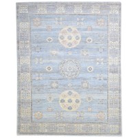 Traditional-Persian/Oriental Hand Knotted Wool blue 8' x 10' Rug