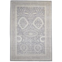 Traditional-Persian/Oriental Hand Knotted Wool Dark Grey 9' x 13' Rug