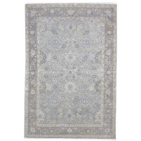 Traditional-Persian/Oriental Hand Knotted Wool Grey 6' x 9' Rug