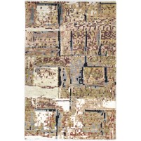 Modern Hand Knotted Wool Sage 4' x 6' Rug
