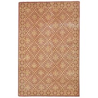 Vintage Hand Knotted Wool Red 5' x 8' Rug