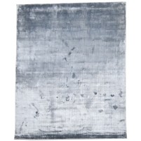 Modern Handloom Silk (Silkette) Dark Grey 7' x 8' Rug