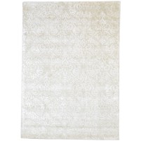 Modern Handloom Silk Sand 5' x 8' Rug