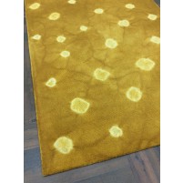 Handmade Woolen Shibori Gold Area Rug t-349 5x8