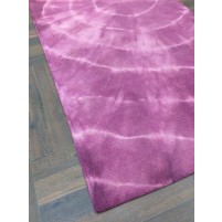 Handmade Woolen Shibori Purple Area Rug t-408 5x8