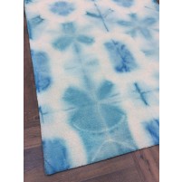 Handmade Woolen Shibori Blue Area Rug t-409 5x8