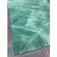 Handmade Woolen Shibori Green Area Rug t-448 5x8
