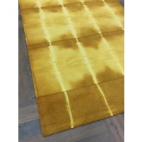 Handmade Woolen Shibori Gold Area Rug t-454 5x8