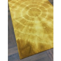 Handmade Woolen Shibori Gold Area Rug t-461 5x8