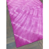 Handmade Woolen Shibori Pink Area Rug t-503 5x8