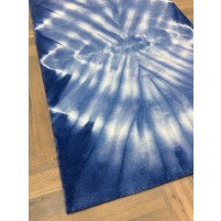 Handmade Woolen Shibori Blue Area Rug t-506 5x8