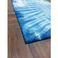 Handmade Woolen Shibori Blue Area Rug t-510 5x8