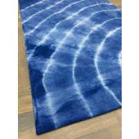 Handmade Woolen Shibori Blue Area Rug t-512 5x8