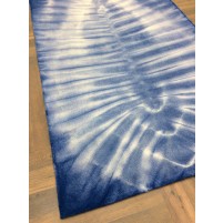 Handmade Woolen Shibori Blue Area Rug t-513-a 5x8