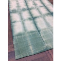 Handmade Woolen Shibori Creem / Lt.green Area Rug t-539 5x8