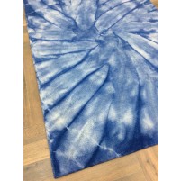 Handmade Woolen Shibori Blue Area Rug t-559 5x8