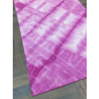 Handmade Woolen Shibori Pink Area Rug t-727 5x8