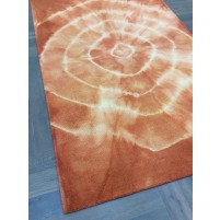 Handmade Woolen Shibori Orange  Area Rug t-734 5x8