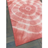 Handmade Woolen Shibori Pink Area Rug t-735 5x8