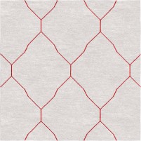 Katherine TS3001 Beige/Christmas Red 4' Square Rug