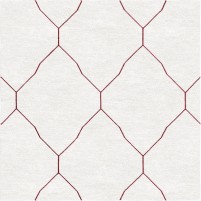 Katherine TS3001 Oatmeal/Red 4' Square Rug