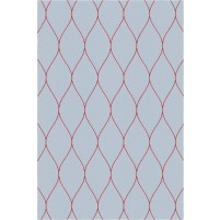George TS3005 Grey / Red Wool Hand-Tufted Rug