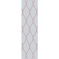 George TS3005 Light Grey / Red Wool Hand-Tufted Rug - Runner 2'6" x 9'