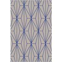 Floyd TS3013 Brown / Blue Hand-Tufted Rug - Rectangle 4' x 6'