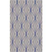 Floyd TS3013 Brown / Blue Hand-Tufted Rug - Rectangle 5' x 8'