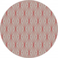 Floyd TS3013 Brown / Christmas Red Hand-Tufted Rug - Round 9'
