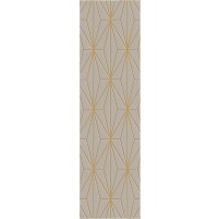 Floyd TS3013 Brown / Gold Hand-Tufted Rug - Runner 2'6" x 9'