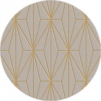 Floyd TS3013 Brown / Gold Hand-Tufted Rug - Round 4'