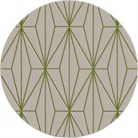 Floyd TS3013 Brown / Green Hand-Tufted Rug - Round 4'