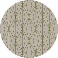 Floyd TS3013 Brown / Green Hand-Tufted Rug - Round 6'