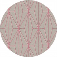 Floyd TS3013 Brown / Pink Hand-Tufted Rug - Round 4'