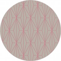 Floyd TS3013 Brown / Pink Hand-Tufted Rug - Round 6'