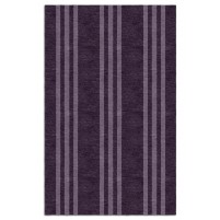 Handmade Purple V3SET01EQ06 Stripes  6X9 Area Rugs