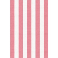 Handmade Pink White VSAO08AH12 Stripe Rugs 5'X8'